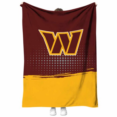 washington commanders gradient dots burgundy blanket best selling