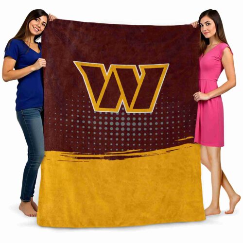 washington commanders gradient dots burgundy blanket fashion forward