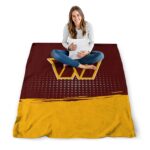 washington commanders gradient dots burgundy blanket best selling