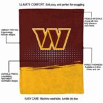 washington commanders gradient dots burgundy blanket best selling