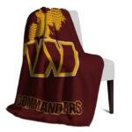 washington commanders grunge texture burgundy blanket best selling