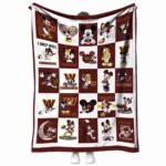 Washington Commanders Mickey Minnie Burgundy White Blanket 1 washington commanders mickey minnie burgundy white blanket best selling