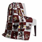 washington commanders mickey minnie burgundy white blanket best selling