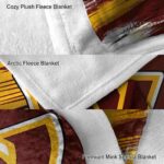 washington commanders paint streaks burgundy white blanket best selling