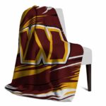 washington commanders paint streaks burgundy white blanket best selling