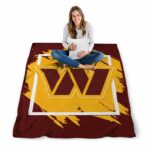 washington commanders splatter effect burgundy blanket best selling