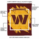 washington commanders splatter effect burgundy blanket best selling