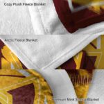 washington commanders splatter effect burgundy blanket best selling