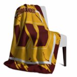washington commanders splatter effect burgundy blanket best selling