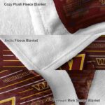 washington commanders striped pattern burgundy blanket best selling