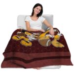 washington commanders three musketeers burgundy blanket best selling