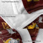 washington commanders three musketeers burgundy blanket best selling