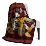 washington commanders three musketeers burgundy blanket best selling
