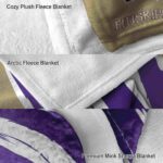 washington huskies brushstrokes purple white blanket best selling