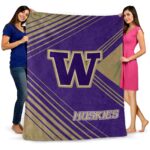 washington huskies diagonal stripes purple blanket best selling