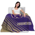 washington huskies diagonal stripes purple blanket best selling