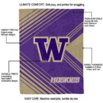washington huskies diagonal stripes purple blanket best selling