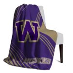 washington huskies diagonal stripes purple blanket best selling