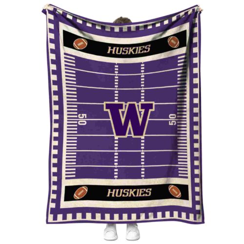 washington huskies football field purple blanket best selling