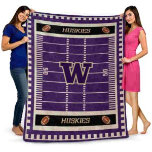 washington huskies football field purple blanket fashion forward