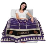 washington huskies football field purple blanket best selling