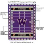 washington huskies football field purple blanket best selling