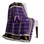 washington huskies football field purple blanket best selling