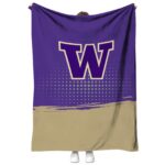 washington huskies gradient dots purple blanket best selling