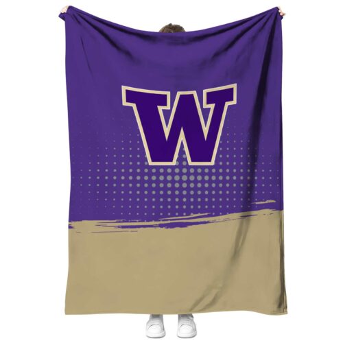 washington huskies gradient dots purple blanket best selling