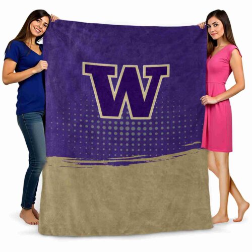 washington huskies gradient dots purple blanket fashion forward