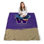 washington huskies gradient dots purple blanket best selling