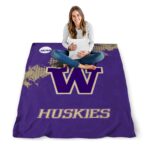 washington huskies grunge texture purple blanket best selling