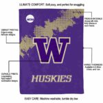 washington huskies grunge texture purple blanket best selling