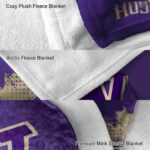 washington huskies grunge texture purple blanket best selling