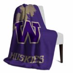 washington huskies grunge texture purple blanket best selling