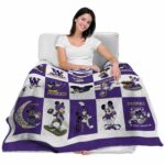 washington huskies mickey minnie purple white blanket best selling