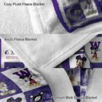 washington huskies mickey minnie purple white blanket best selling