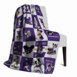 washington huskies mickey minnie purple white blanket best selling