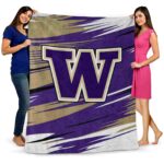 washington huskies paint streaks purple white blanket best selling