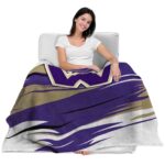 washington huskies paint streaks purple white blanket best selling