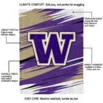 washington huskies paint streaks purple white blanket best selling