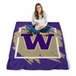 washington huskies splatter effect purple blanket best selling