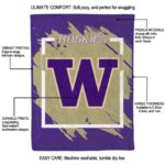 washington huskies splatter effect purple blanket best selling