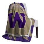 washington huskies splatter effect purple blanket best selling