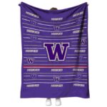 washington huskies striped pattern purple blanket best selling