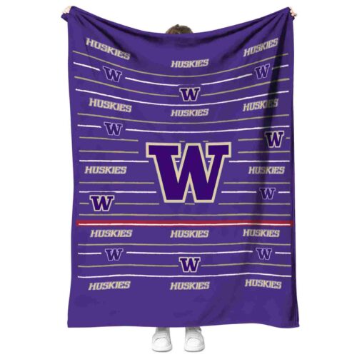 washington huskies striped pattern purple blanket best selling
