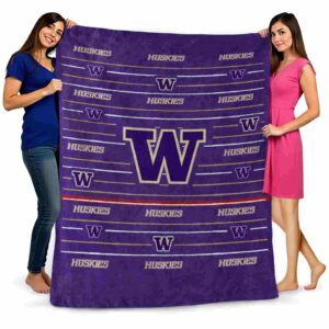 washington huskies striped pattern purple blanket fashion forward