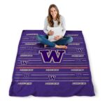 washington huskies striped pattern purple blanket best selling