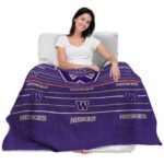 washington huskies striped pattern purple blanket best selling