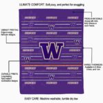 washington huskies striped pattern purple blanket best selling